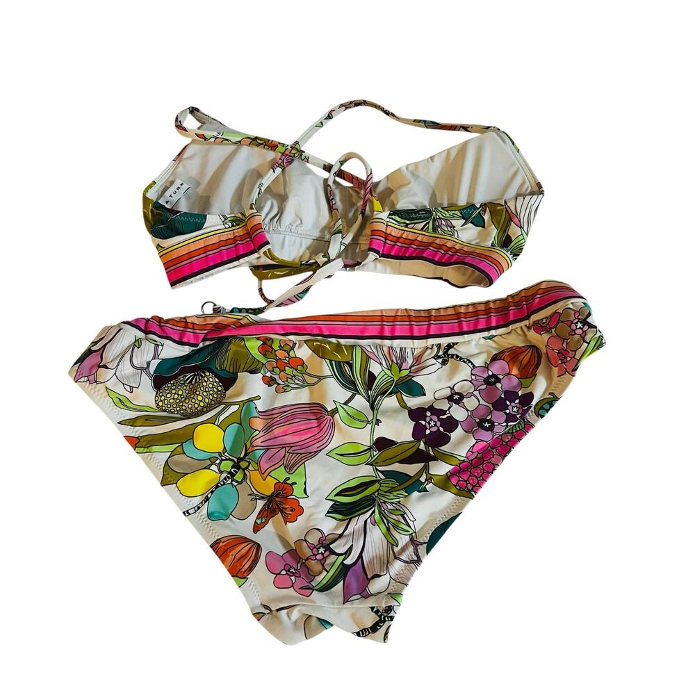 Trina Turk Printed Two Piece Bikini Set Size 8 Multicolor - Picture 4 of 8